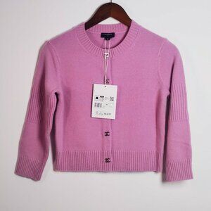 Chanel Pink Cashmere Cardigan Size 36